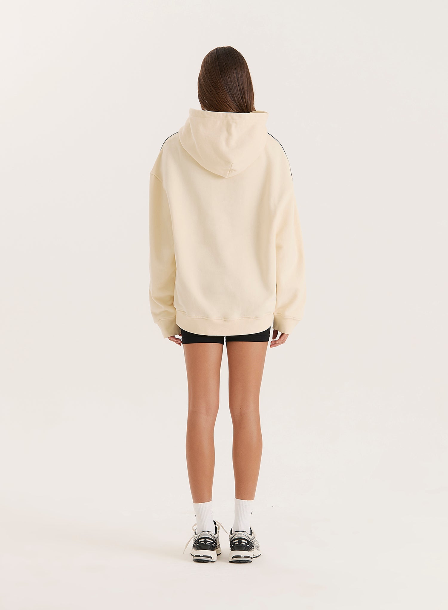 Cream Sports Club Slogan Oversized Hoodie